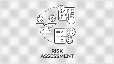 Risk assessment line concept icon animation Stock Footage 340283126
