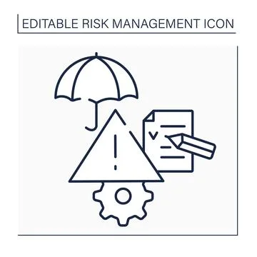 Risk assessment line icon Stockillustratie
