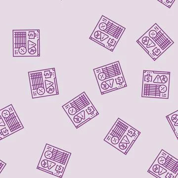 Risk assessment line seamless pattern Illustrazione stock