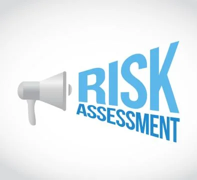 Risk assessment megaphone message Illustrazione stock