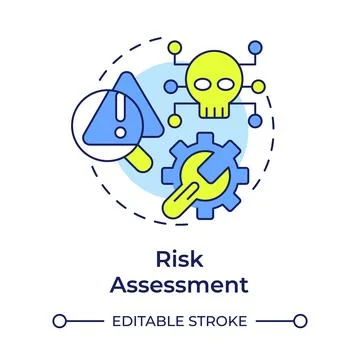 Risk assessment multi color concept icon 库存插图