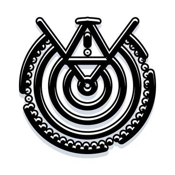 Risk assessment symbol finding potential danger Illustrazione stock