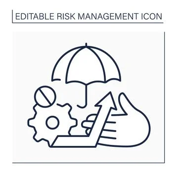 Risk avoidance line icon Stock Illustration
