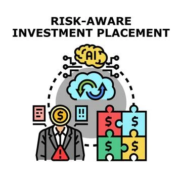 Risk aware investment placement using artificial intelligence and data mana.. Stock Illustration