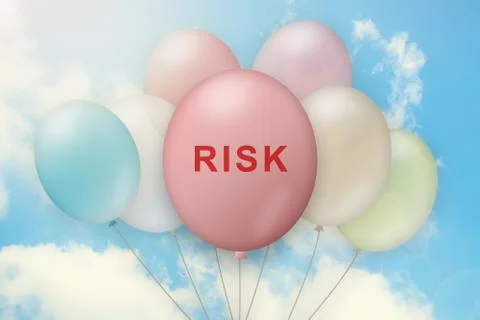 Risk on balloon Foto stock