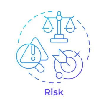Risk blue gradient concept icon 스톡 일러스트