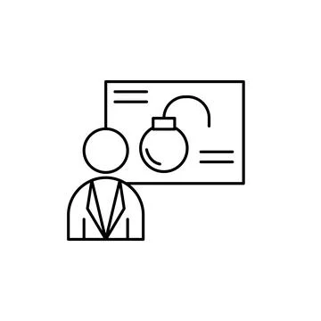 Risk bomb decision perception icon. Element of consumer behavior line icon Stock Illustration