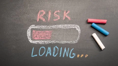 RISK Business concept. Drawn with chalk Stock Footage 287814599