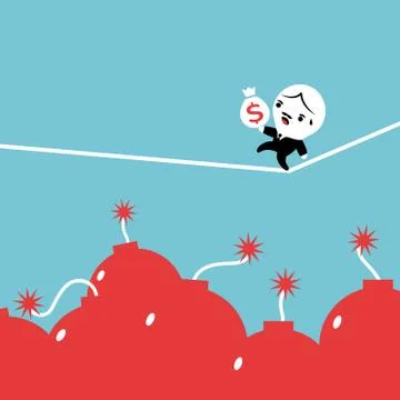 Risk in business Stock Illustration