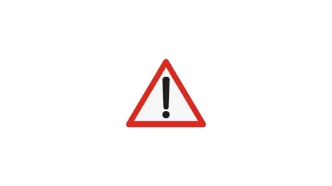 Risk caution message icon animation. Danger error icon. Warning Sign on whi.. Stock Footage 322967094