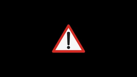 Risk caution message icon animation. Danger error icon. Warning Sign on bla.. Stock Footage 322967099