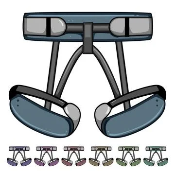 Risk climbing harnesses cartoon vector graphic Ilustración de archivo