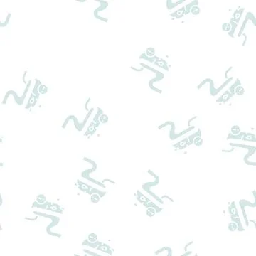 Risk of complications, severe bleeding glyph seamless pattern Stock Illustration