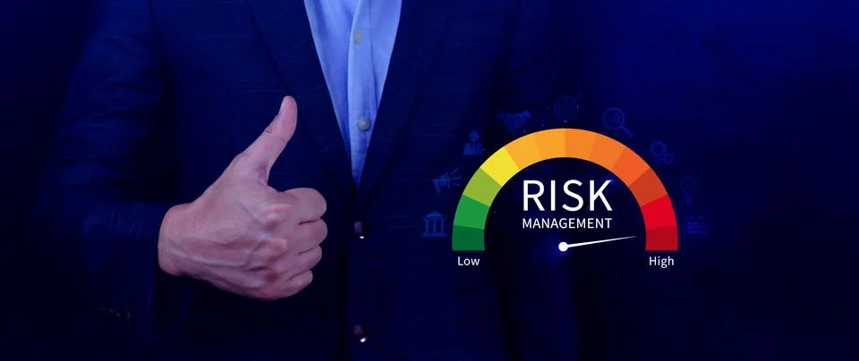 RISK concept, analyzing risk and opportunities to planning business via ris.. Stock Photos