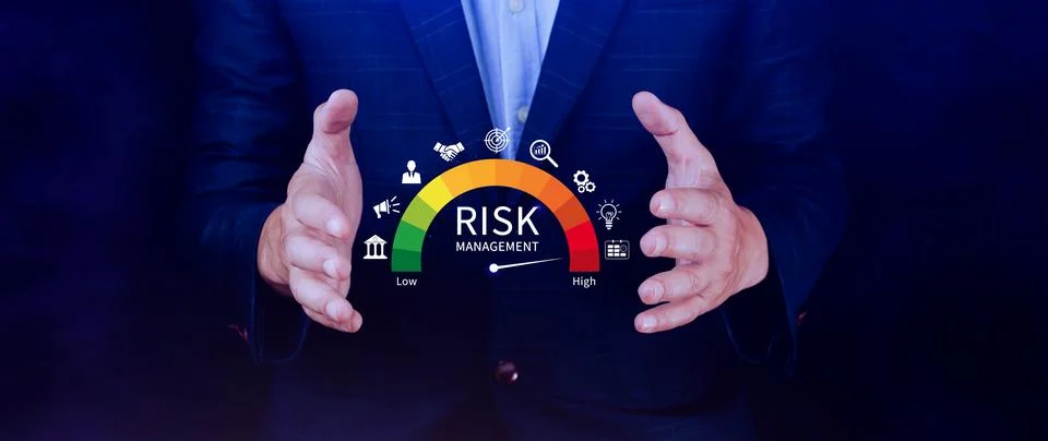 RISK concept, analyzing risk and opportunities to planning business via ris.. Foto stock