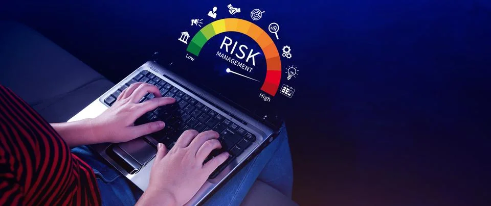 RISK concept, analyzing risk and opportunities to planning business via ris.. Foto stock