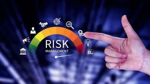 RISK concept, analyzing risk and opportunities to planning business via ris.. Stock Photos