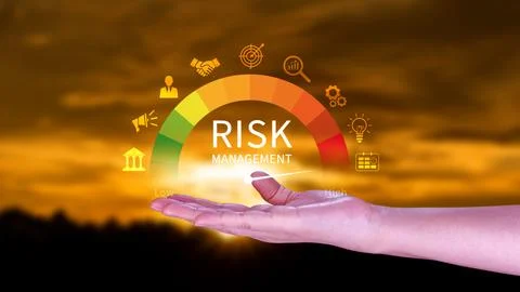 RISK concept, analyzing risk and opportunities to planning business via ris.. Stock Photos