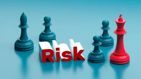 Risk concept and chess Stock Illustration