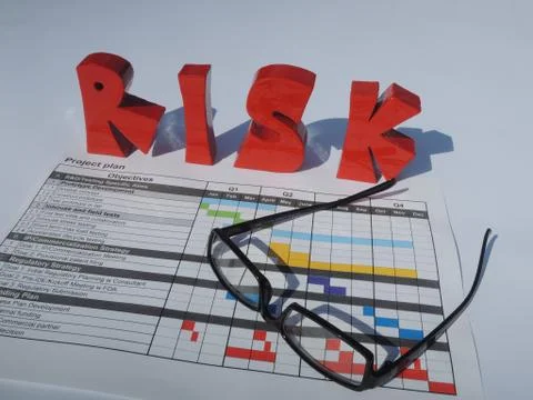 Risk concering the project plan Stock Photos