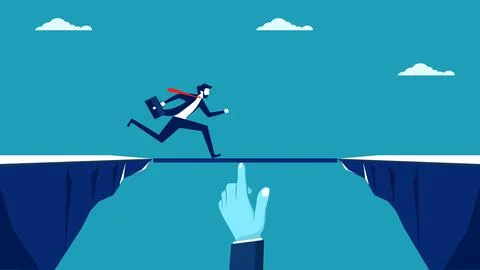 Risk control. Helping or consulting in business. business concept vector Illustrazione stock