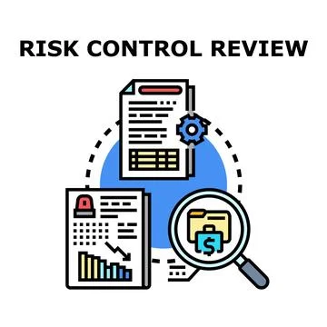 Risk control review process for business analysis イラスト素材