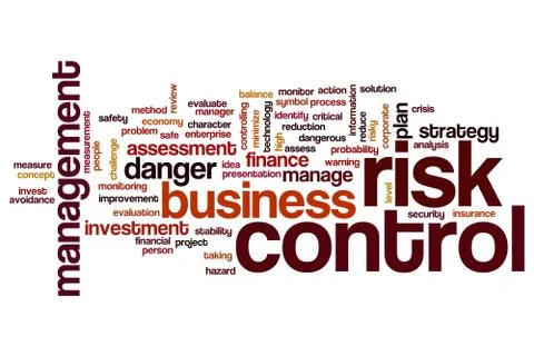 Risk control word cloud Stock Illustration