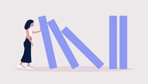 Risk, crisis concept Stock Illustration