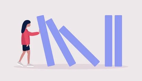 Risk, crisis concept Stock Illustration