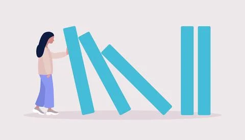 Risk, crisis concept Stock Illustration