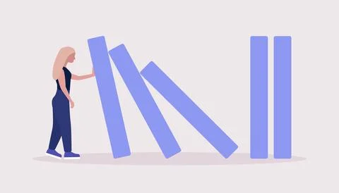 Risk, crisis concept Stock Illustration