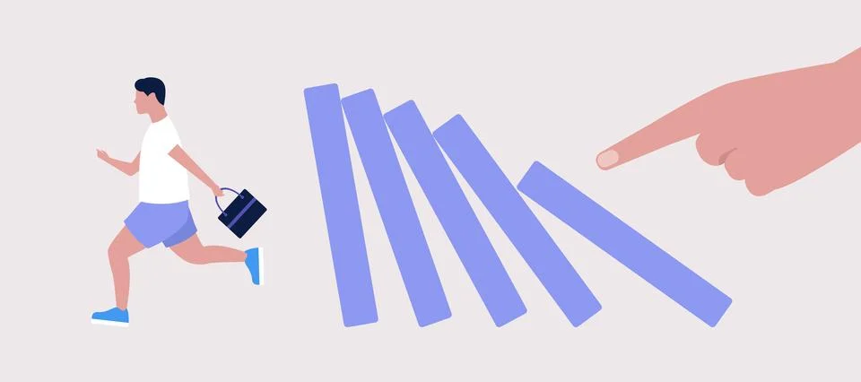 Risk, crisis concept Stock Illustration
