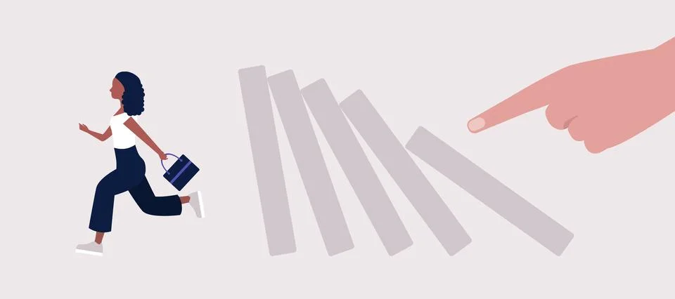 Risk, crisis concept Stock Illustration