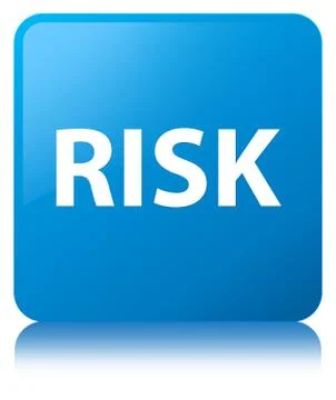 Risk cyan blue square button Stock Illustration