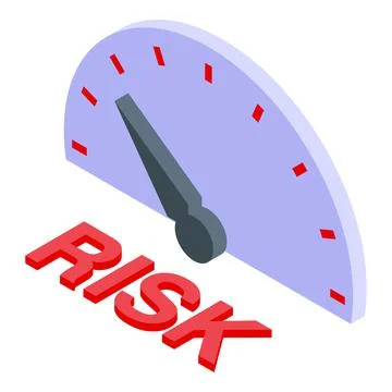Risk dashboard icon isometric vector. Low management Stock Illustration