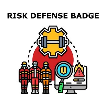 Risk defense team protecting digital data and physical assets Stock Illustration