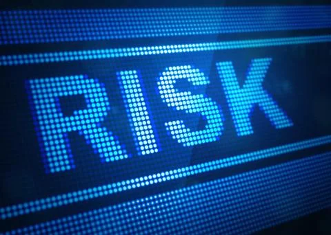 Risk digital screen 3d illustration Illustration