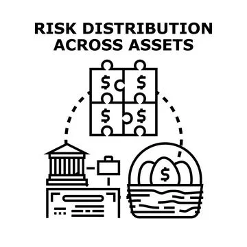 Risk distribution across assets vector illustration concept Stock Illustration