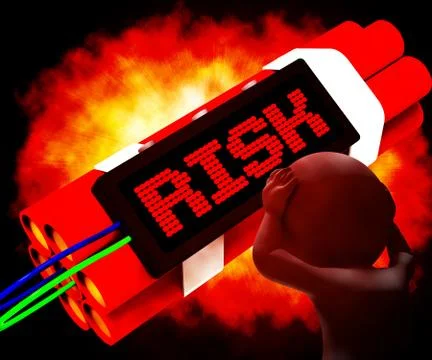 Risk On Dynamite Showing Unstable Situation 3d Rendering Illustration