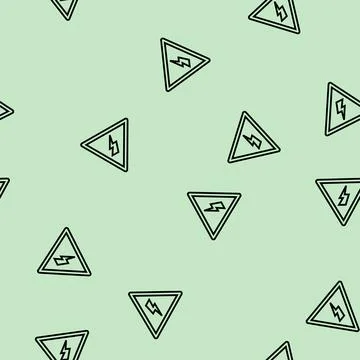 Risk electricity line seamless pattern Stock Illustration