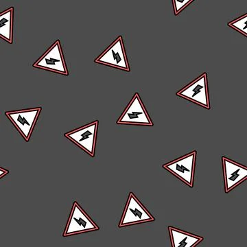 Risk electricity vector seamless pattern 스톡 일러스트