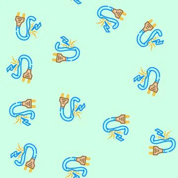 Risk electricity vector seamless pattern Stock Illustration
