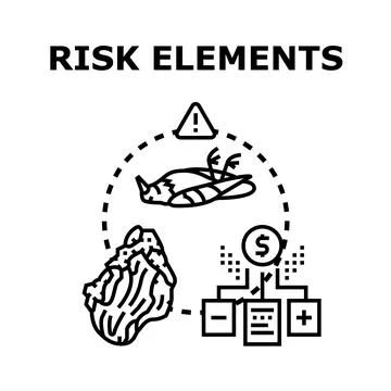Risk elements concept representing danger and financial peril Stock Illustration