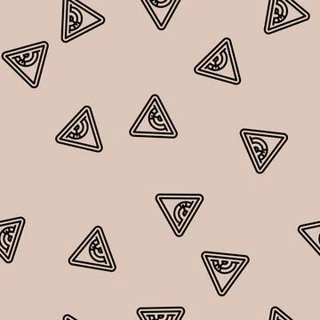 Risk esg line vector seamless pattern イラスト素材