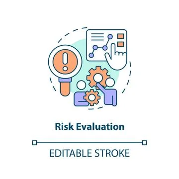 Risk evaluation concept icon Stock-Illustration