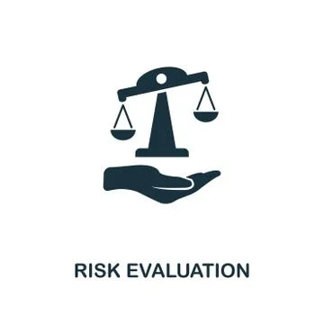 Risk Evaluation icon. Line style icon design from insurance icon collection. UI Stockillustratie