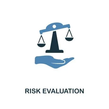 Risk Evaluation icon in two color design. Line style icon from insurance icon Stockillustratie