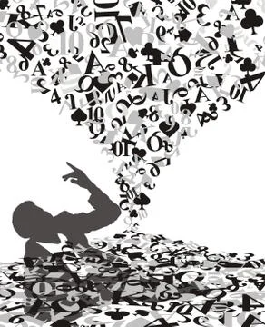 Risk of excessive gambling Stock Illustration