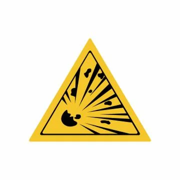 Risk of explosion sign vector design isolated on white background Stock Illustration