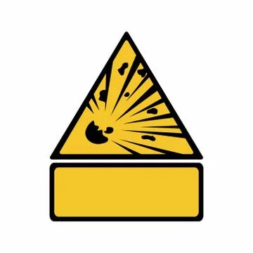 Risk of explosion sign vector design isolated on white background 스톡 일러스트